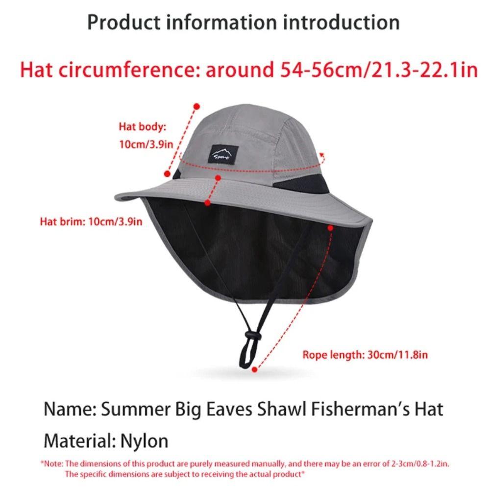 Big Brim Shawl Kids Sunscreen Hat Neck Ear Cover Kids Beach Caps Children's Summer Hat  Girls Boys