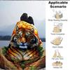 1pc Tiger Flame Design Blanket Lightweight Flannel Blanket Throw Blanket For Sofa, Bed, Travel, Camping, Livingroom, Office, Couch, Chair, And Bed yy2