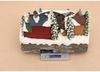 Glowing Christmas Music Box with Rotating Ornament, Water Spray, and Resin Fountain Gift.
