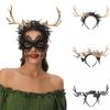 Enormous Reindeer Antlers Headbands For Holiday Incidents Soft Stretchable Fabric Design Family Costume Accessory Christmas Halloween Party Essential