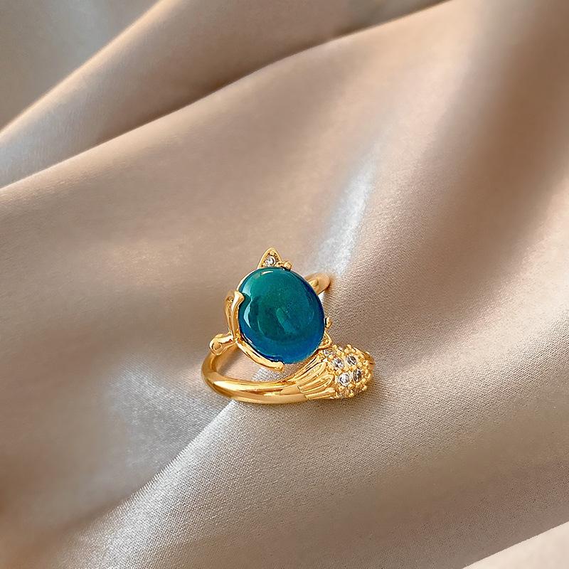 European and American Ins Style Open Ring Women's High-end Pearl Index Finger Ring Niche Design Hand Jewelry Wholesale