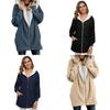 Cozy Women Ladies Warm Teddy Bear Fluffy Coat Hooded Faux Fleece Jacket Outwear For Ultimate Comfort