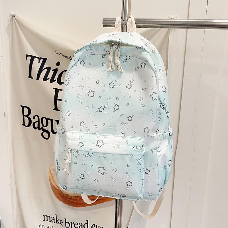 

Корейская версия мультяшного рюкзака текстура большая вместимость модный рюкзак для поездок на работу ученики средней и старшей школы легкая сумка для кампуса синий