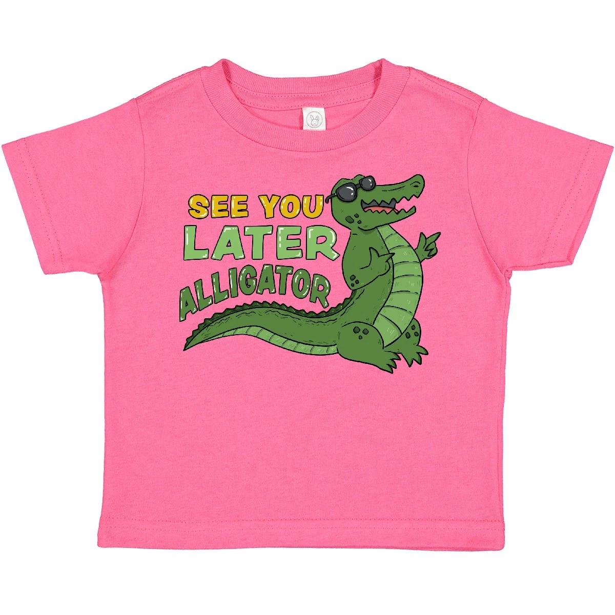 

Inktastic See You Later Alligator With Black Sunglasses Toddler T-Shirt Animals 140