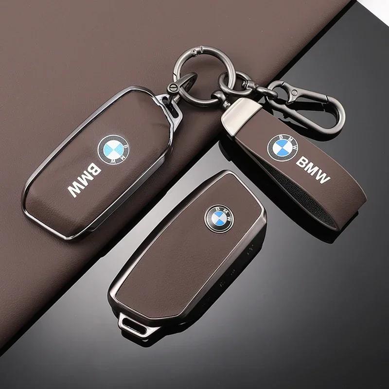 LJFJN1 Car Sticker TPU Car Key Cover Case Shell Bag for BMW X1 U11 X7 X5 G05 LCI I7 IX XM Series 7 740Li U06 G81 M3 2023 2024 Keychain