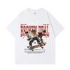 American Street Trendy Brand Men'S T-Shirt Digital Direct Injection Printing Retro Washing Water Old Short-Sleeved T-Shirt Men