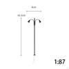 1/87 Mini Street Lantern, Train Post Lamps, Outer Track, Lamppost for Dollhouse Decoration