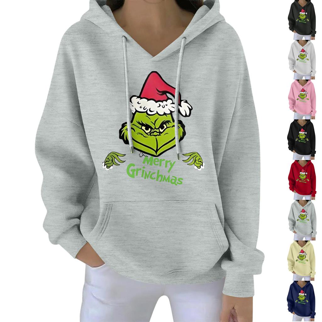 Women's Christmas  Hoodie Funny Cute Christmas Holiday Sweatshirt Pullover