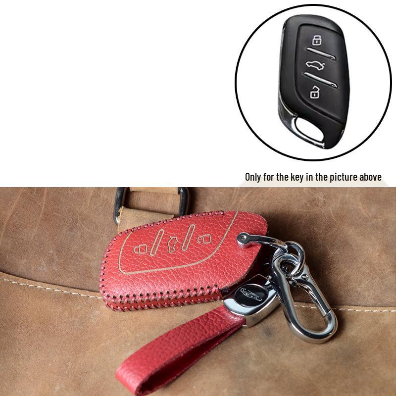 Roewe RX5/i5/i6max/350/360/RX3 Cowhide Key Case with Snap Button