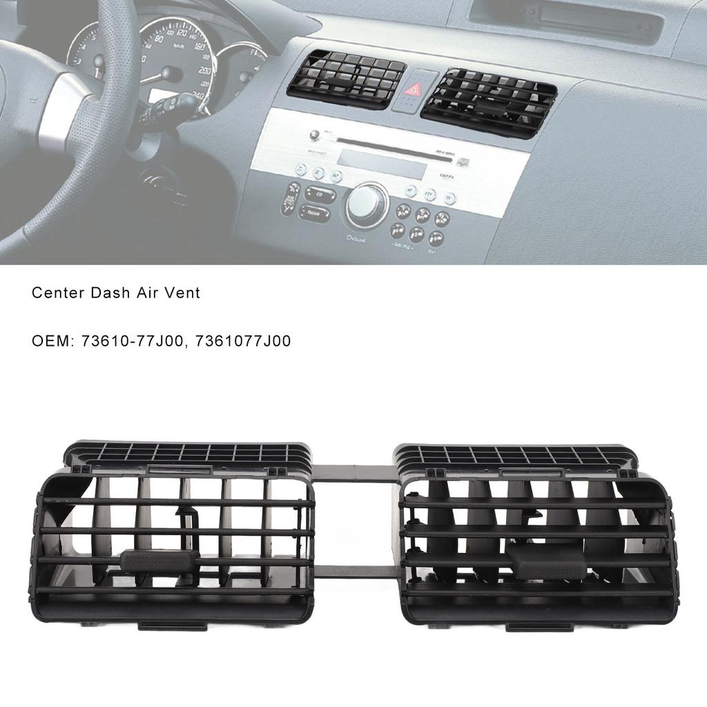 Car Front Center Dash Air Vent Panel 73610‑77J00 Dashboard Air Conditioning Outlet Grille for Suzuki Swift RS 2004‑2010