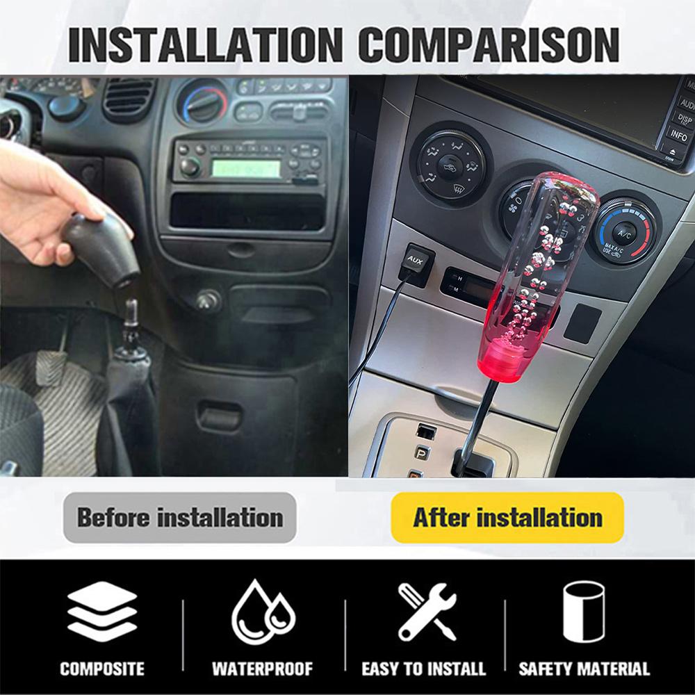 Car Gear Shift Head Car Manual Shifter Head Shift Knob Stick Crystal Transparent Bubble Gear Shift Knob Multiple colors