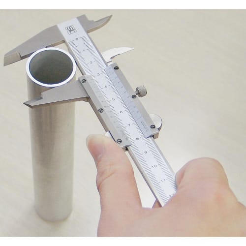 Niigata Seiki SK LR Caliper, 100mm, LR-100, Right-Hand & Left-Handed, Vernier Forward and Reverse Graduations, Depth Bar Included