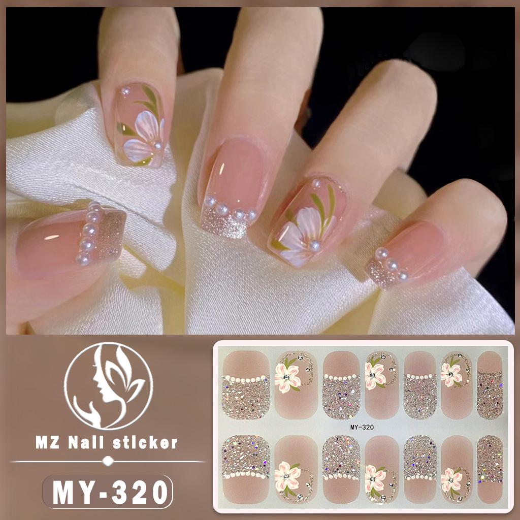 Three-dimensional National Style No-bake Gel Nail Varnish Film All Stick Japanese and Korean Style Spring and Summer Nail Film Paper Nail Film Paper