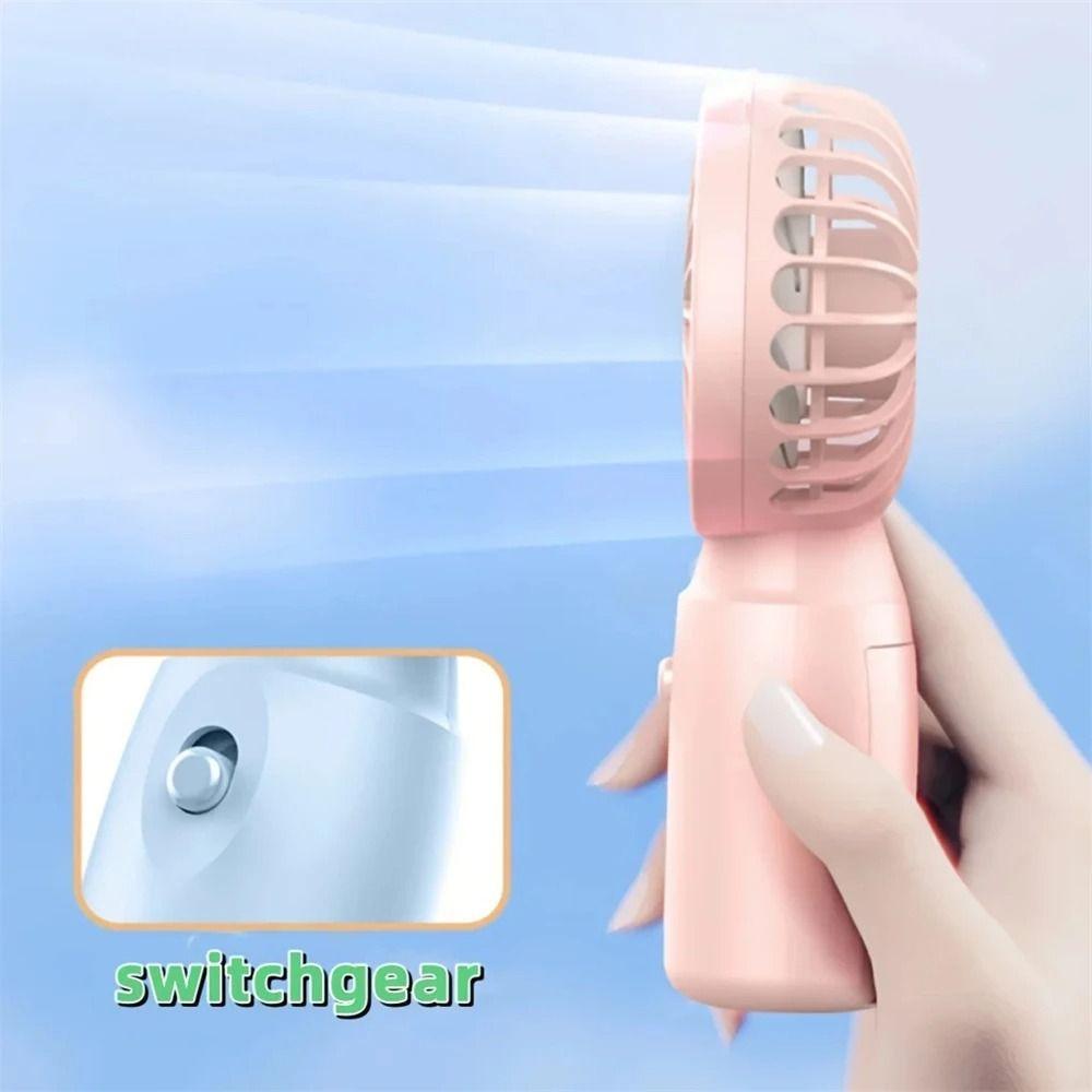 Cooling Handheld Fan White Pink Blue Green Noise Free Fan New Cooling Device  Outdoor Activities