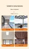 Aluminum Windproof Balcony Drying Rod - Top-Mounted, Hole-Punching Design for Secure Clothes Hanging