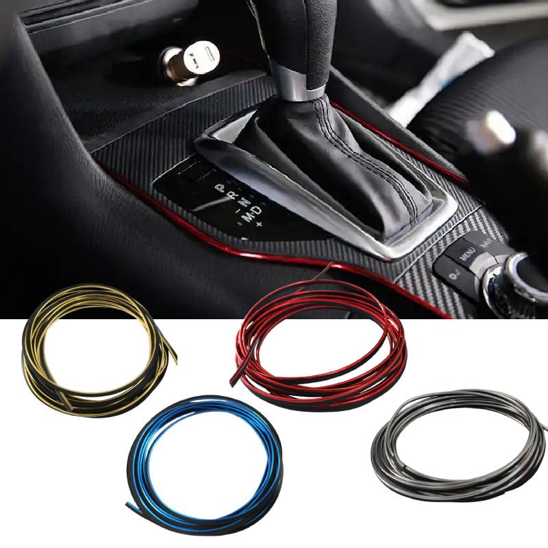 Styling Car Moulding Decorative Filler Strip Interior Exterior Set Red 5 Meters