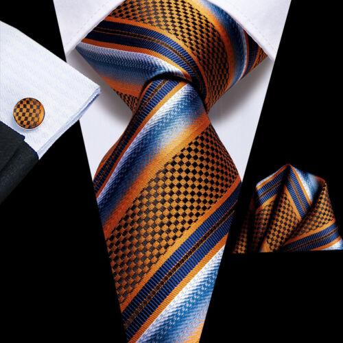 280 Styles Silk Mens Tie Pocket Square Hankerchief Cufflinks Wedding Set Prom