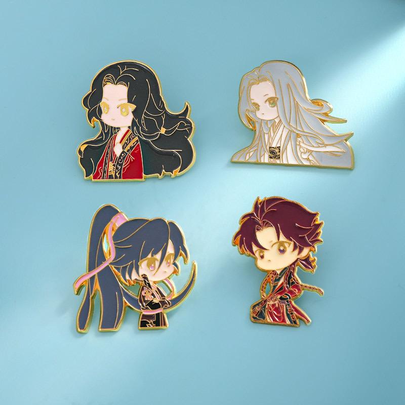 Code name Kite Metal Badge Fu Rong Liu Dan Button Brooch Sun Ce Zuoci Bazi Backpack Pendant Exquisite Jewelry