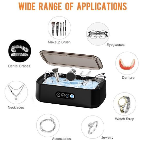 Yousheng Ultrasonic Jewelry Ring Cleaner 650ml Large Capacity Ultrasonic Cleaning Machine 3 Time Modes Professional Ultrasonic Cleaner