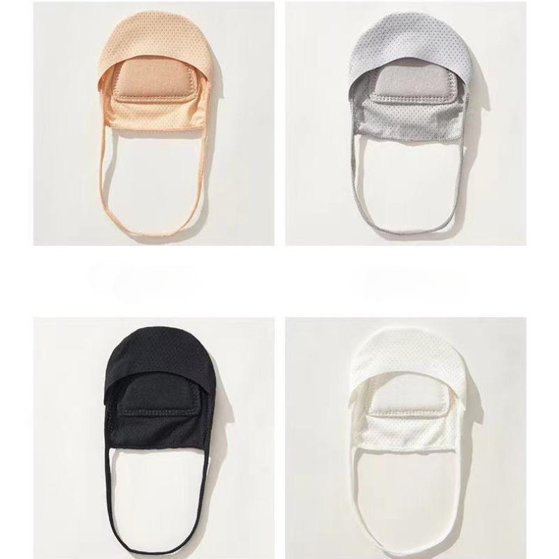 Women's Summer Shallow Mouth Suspender Boat Socks Invisible Socks High Heels Socks Half Palm Socks Suspender No Heel Boat Socks