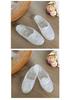 Women's Summer Crystal Toe Cover Non-Slip Jelly Flat Sandals for Outdoors and Home