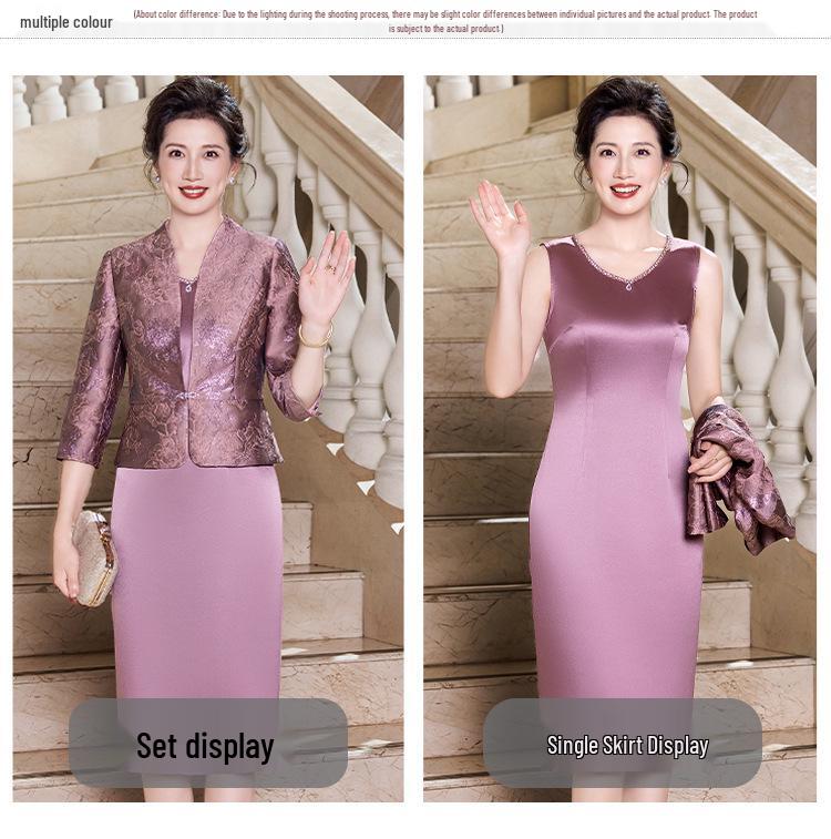 2025 Autumn Elegant Mother-in-Law Two-Piece Wedding Suit