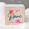 Personalized Money Box Kids Money Boxes Rainbow Letter with Name Coin Collection Box Wooded Coin Bank Child Birthday Shower Gift