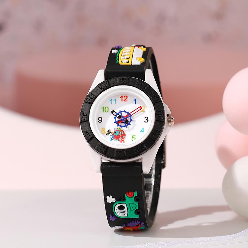 Montre Quartz Tendance à Bracelet Silicone Dessin Animé pour Enfants - Mode Décontractée pour Garçons