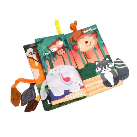 

Baby Cloth Book Toy Animal Vehicle Learning Touch And Feel Crinkle Book 0-3 Newborn Infant Sensory Activity Book Early Education Stroller Toy B
