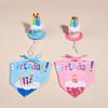1 Set Pet Hat Neckerchief Letter Printing Eye-catching Pet Dogs Hat Bib Birthday Costume Pet Supplies