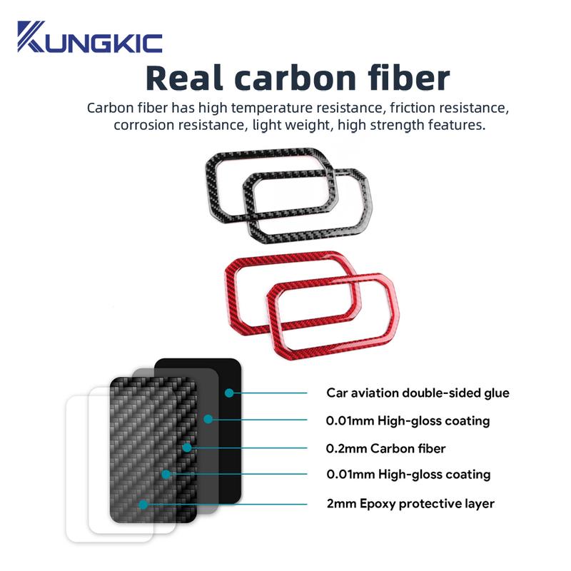 For Suzuki Jimny      2024 2025 Real Soft Carbon Fiber Sticker LHD RHD Car Door Inner Handle Frame Trim