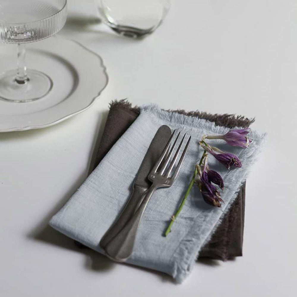 Reusable Cotton Napkin Table Decoration Placemats Party Supply Linen Napkin Hotel