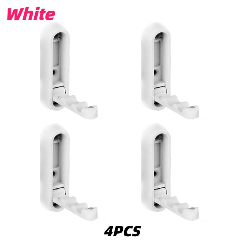 4pc Heavy-Duty Zinc Alloy Wall Hook Foldable Rust-Proof Hidden Door Hooks for Hanging Coat Towel Clothe Hat Bag Key Utility Hook
