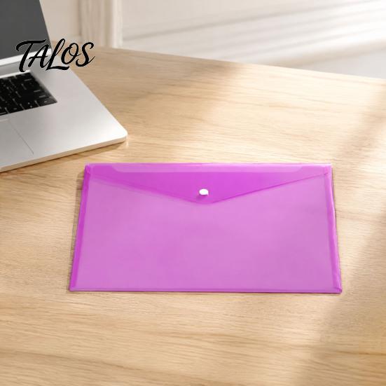 Clear File Organizer 2PCS A4 Size Document Folders with Snap Closure, Waterproof Thickened PVC Storage Pouch Organizer, Lightweight Bag for Office And