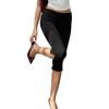 Women’s Slim Fit Printed Ruched Capri Pants Stretchy Mid Waist Cropped Trousers for Casual and Daily Wear