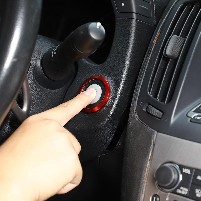 For 2007-2013 Infiniti G25 G35 G37 Aluminum Alloy Car Dashboard Engine Start Button Trim Sticker Car Accessories