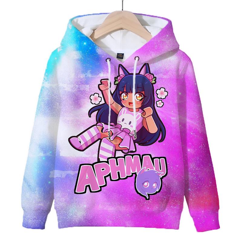 3D Spiel Aphmau Print Hoodie Kinder Mit Kapuze Sweatshirts Cartoon Anime Hoodies Frühling Herbst Kinder Kleidung Harajuku Mit Kapuze Pullvers