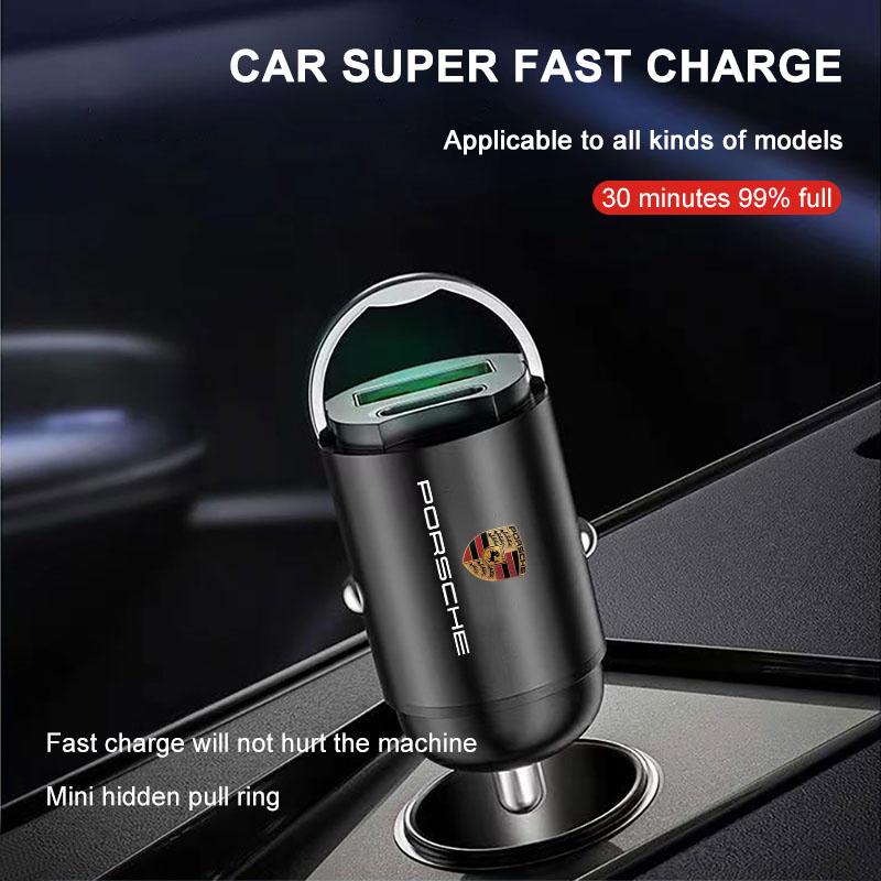 Micro Car Quick Charger Vehicle Cigarette Lighter Convert Plug Car Accessories For Porsche Cayenne Macan 911 Gt3 918 928 944 968 Boxster Panamera