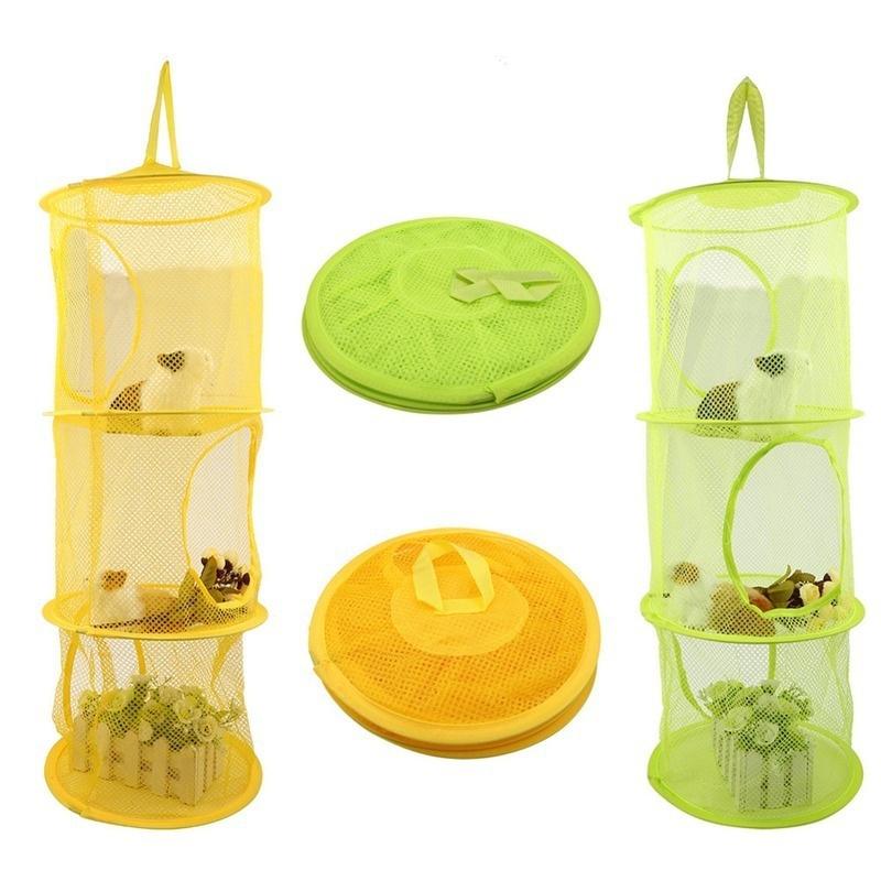 Cesta de Lavandería Colgante de Tela de Malla de Nailon Cesta de Almacenamiento para Juguetes Cesta para Lavar Ropa Sucia