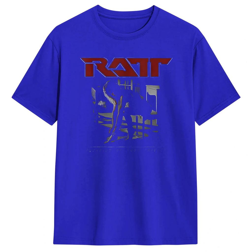 Hair Metal Ratt Band Kunst 100% Baumwolle T-Shirt Für Unisex Sommer Y2K Retro T-Shirts Rundhals Beliebtes T-Shirt Übergroßes Druckkleidung