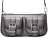 Michael Kors MK Zoe Leather Shoulder Bag With Silver Hardware Design Small Gradient Gray Women shoulder bag 32F5TZCU1O-STORM