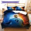 Erling Haaland Star Bedding Quilt Set Quilt Cover Pillowcase Home Decoration Birthday Gift (1 * Duvet Cover + 2 * Pillowcase, Without Core)