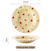 LISMins Ceramic Straw Hat Deep Pasta Plate