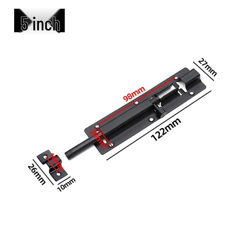 Stainless Steel Black Bolt for Cabinet & Wooden Door, Sizes: 1.5 To 5 Inches