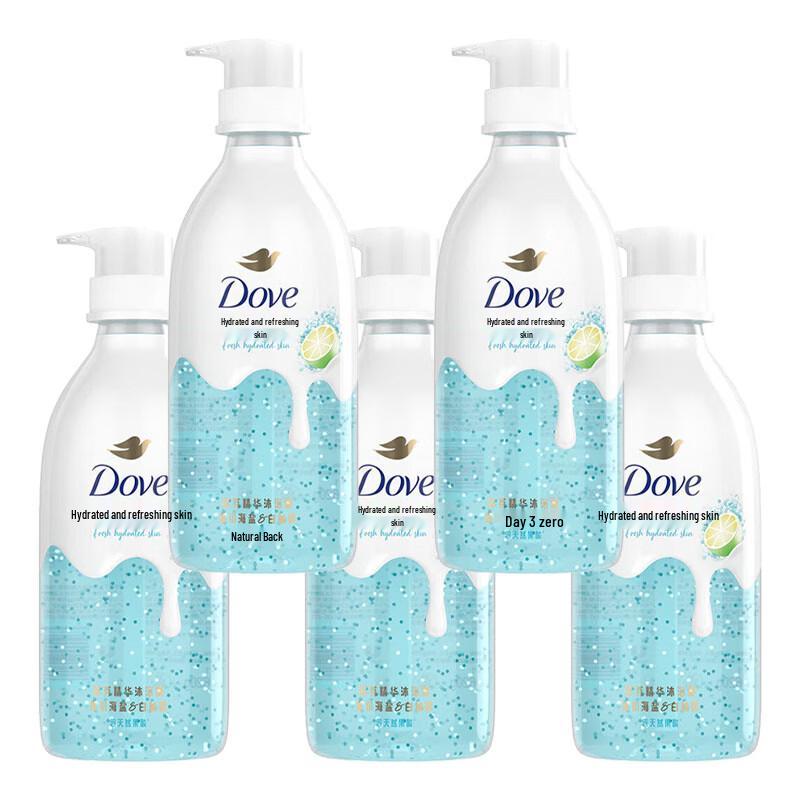 Dove Refreshing & Moisturizing Shower Gel, Glacial Sea Salt White Grapefruit Scent