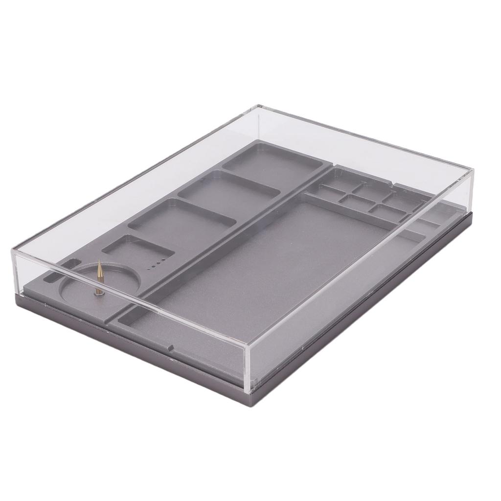 Watch Parts Organizer Watch Movement Tray Acrylic Dust Cover Parts Storage Box for Repair Crafting