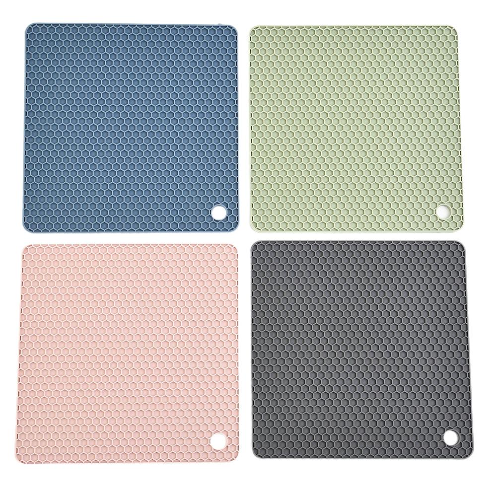 Heat Insulation Pads Silicone Mat High Quality Kitchen Tools Table Decorations Silicone Table Pads Square Table Placema