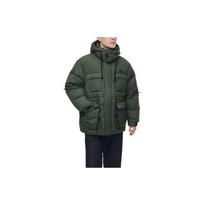 Logo Print Kapuzen-Daunenjacke Herren Oberbekleidung Grün 932542-02