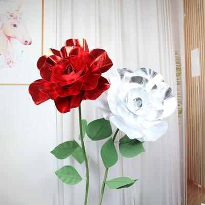 Cabeza de Flor de Rosa Gigante Brillante 30/40/50cm Flores Artificiales Nueva Rosa de Espuma Falsa