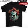 T-shirt Unisexe Pennywise IT Drôle Horreur Coton Effrayant Clown Adulte Halloween Automne T-shirt Unisexe